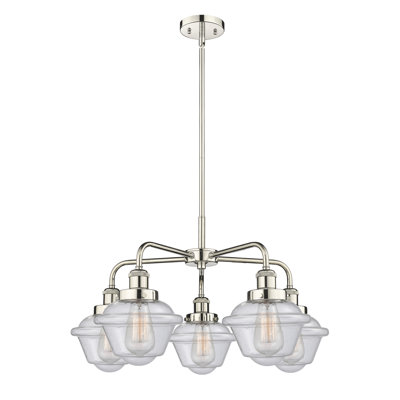 Grourke 5 - Light Glass Dimmable Chandelier