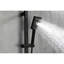 Douchette à main en acier inoxydable noir mat, barre coulissante de 28 pouces, boyau de 59 pouces, hauteur réglable, réglages de jet fonctionnels pour la détente et utilisation de chaise réglable avec plusieurs modes de bain,