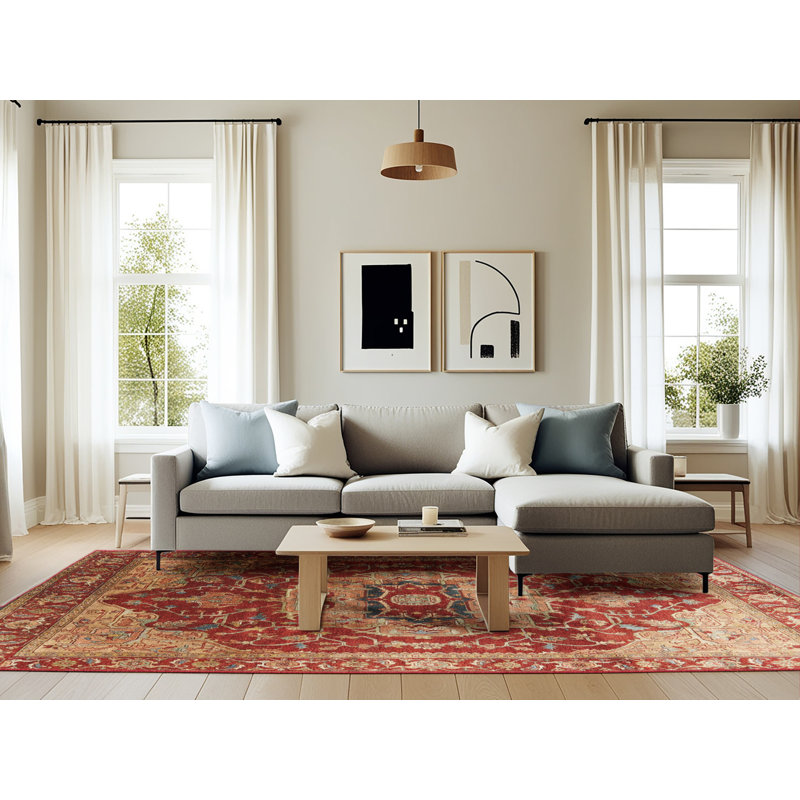 Oriental Indoor Rug, Rectangle 6' x 9'