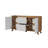 Elegant Console Table, Oak & White Finish, 55.0 x 30.7 x 15.7 Inches | 100% Melamine Coated Chipboard, Thickness: 0.7 Inches | Durable PVC Edgebands, Perfect for Entryway & Living Room Decor, Modern Design