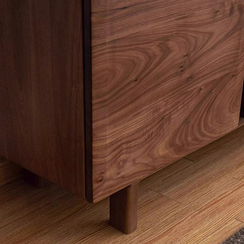 Armoire console en bois massif moderne et minimaliste, H 37,4 po x l 51,2 po x P 13,8 po