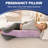 Purple Compact J-Shaped Pregnancy Support Pillow