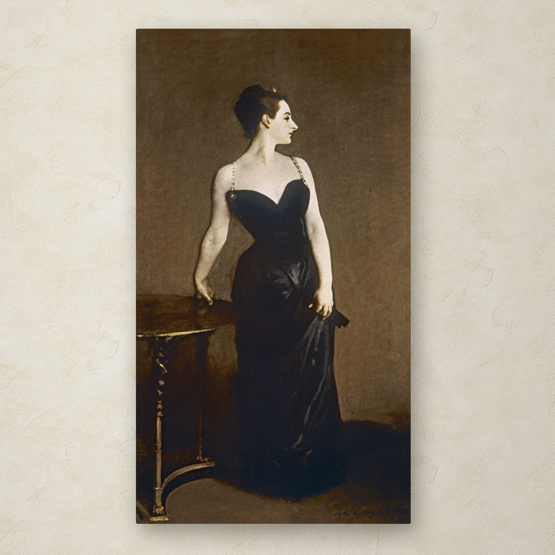 « portrait of madame gautreau » par john singe, impression sur toile tendue, H 19 po x l 10 po x P 2 po