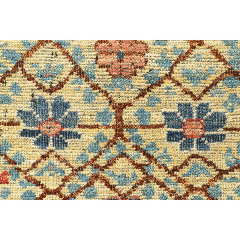 Rug & Kilim’S  Bakhtiari Style Rug In Beige With Colorful Floral Patterns, Rectangle 6' x 8'