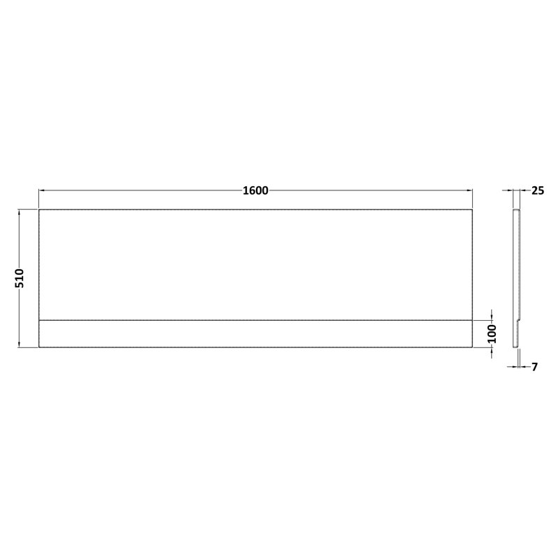 Bath Panels Front Panel, 51cm H x 160cm W
