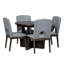 Ensemble de table de salle à manger extensible moderne Krutz 5 pièces avec rallonge amovible de 16,2 pouces-1650344769