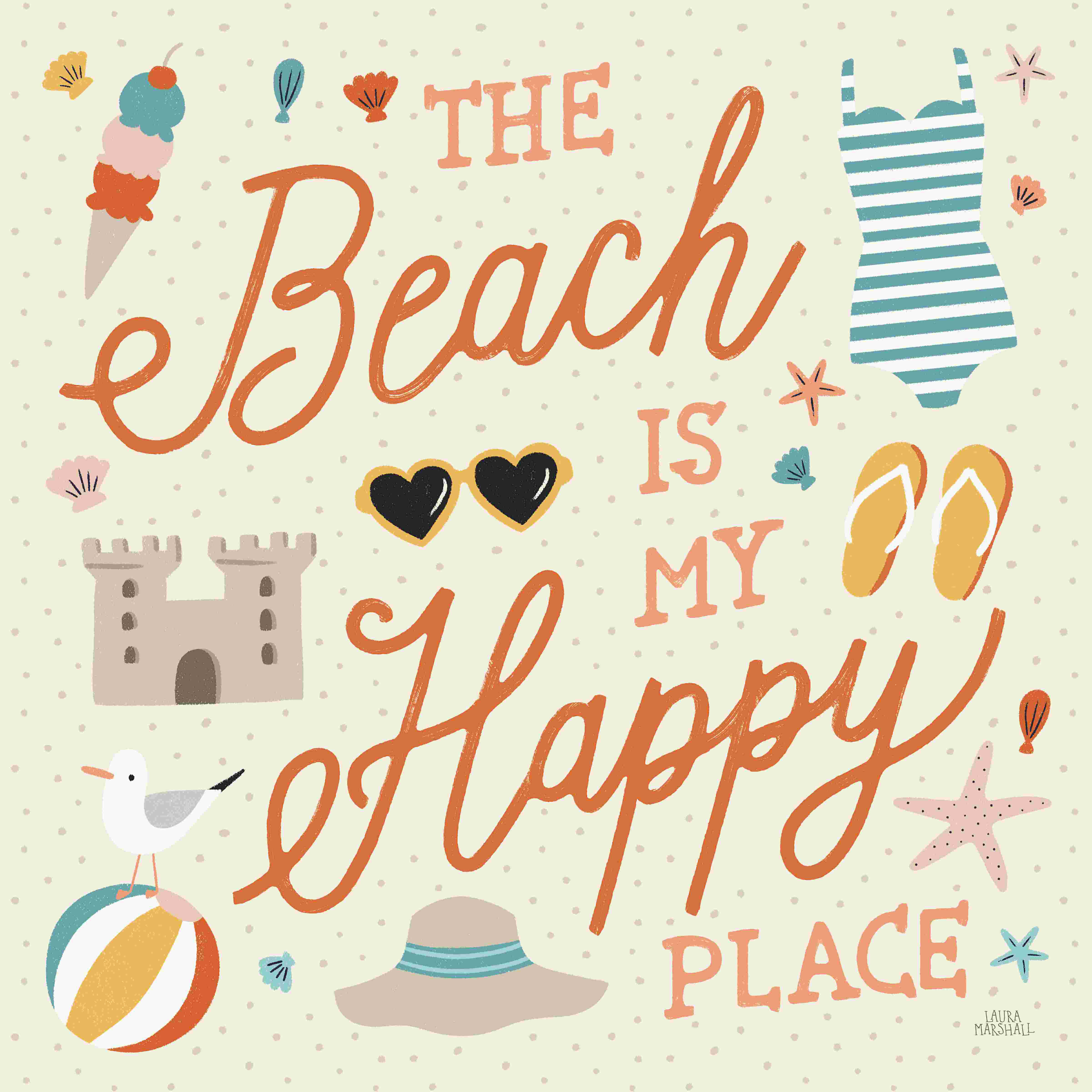Highland Dunes Beach Vibes IV by Laura Marshall - Wrapped Canvas ...