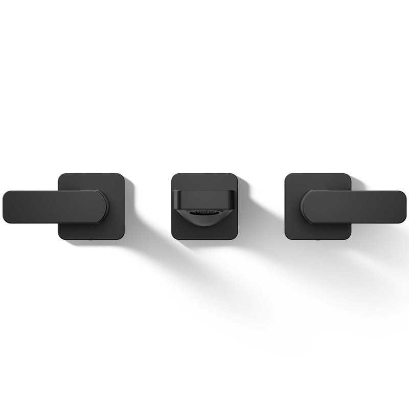 Parallel Wall Mount Bath Filler Trim, Matte Black