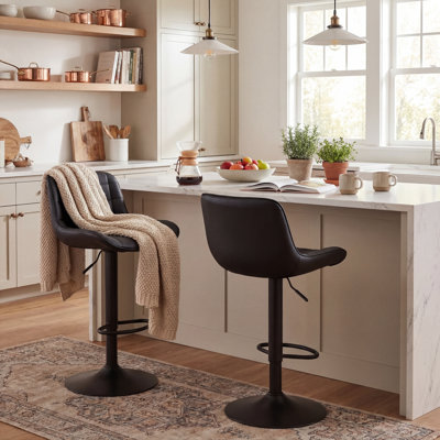 Tabouret de bar pivotant à hauteur réglable Zager