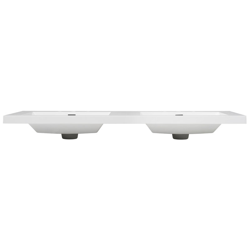 Ravenwood 60" Resin Vanity Top With Undermount Rectangular Double Sinks & 8" Faucet Holes (Vanity Top Only)
