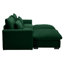 Canapé Corduroy à deux places avec 2 repose-pieds de rangement, canapé modulaire à 2 places, sièges confortables, canapé vert-329936717
