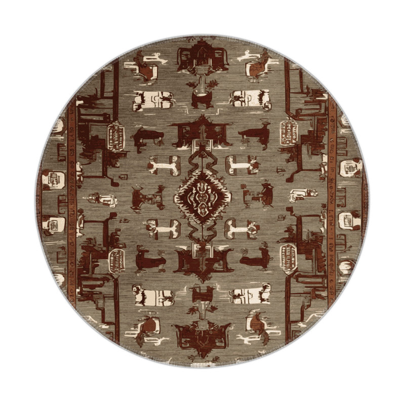 Tapis intérieur et extérieur ArtDeco, Rond 5 pi