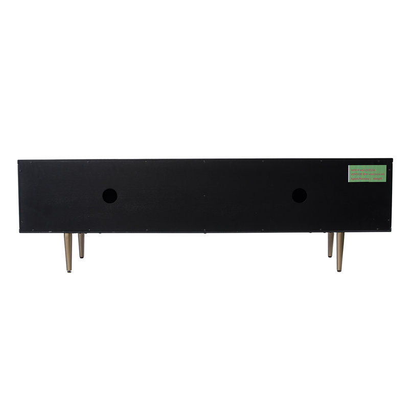 Meuble télé pour téléviseur de 58 po ou moins Claverton, Noir / or