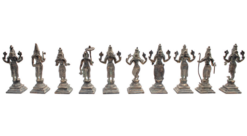 Ensemble de figurine Dashavatara Vishnu