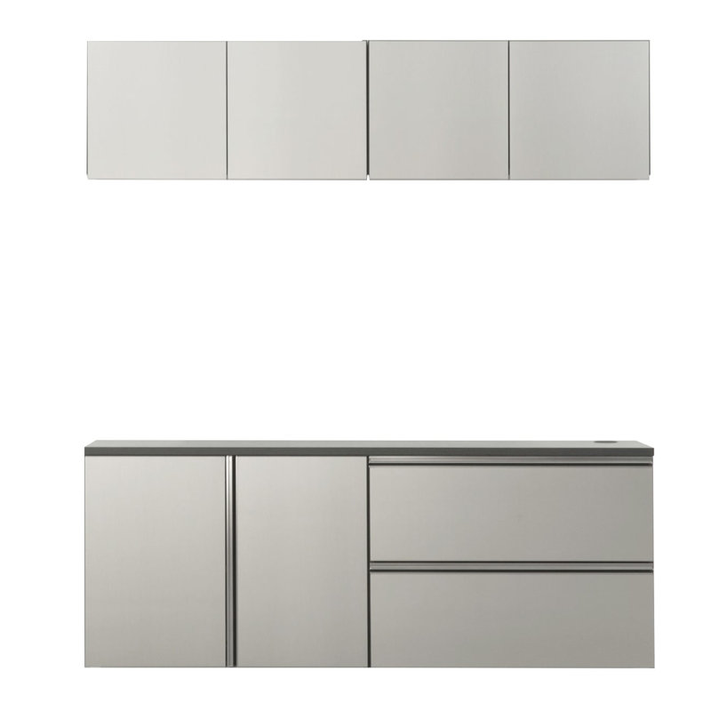 64 po X P 72 po H 20 po D Armoire de garage gris métallique C (5 pièces)