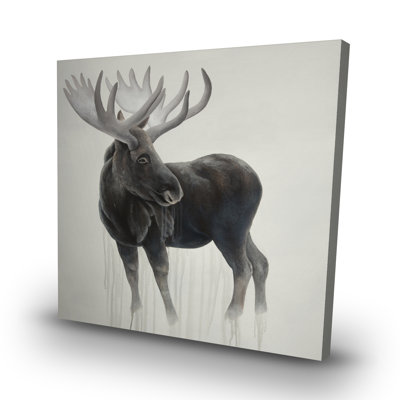 Bull moose - 32"x32" art on canvas