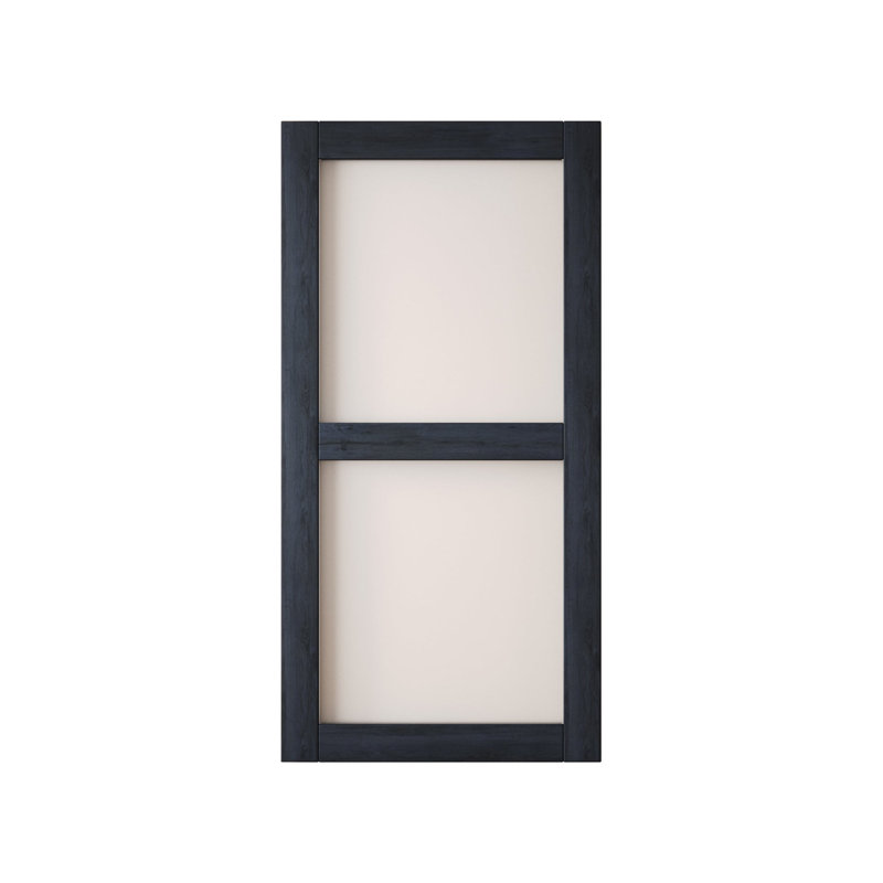Porte de grange non assemblée et fini en verre à 2 verres de 32 po x 80 po Homacer de 32 po x 80 po Homacer, 32 po x 80 po