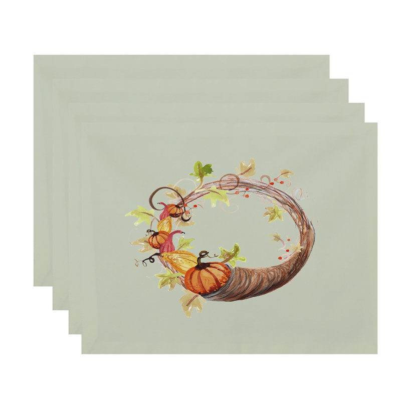 Polyester Food & Drink Rectangle Placemat, Light Green