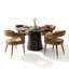 Ensemble de table de salle à manger extensible Modern 47 "à 83" avec chaises rembourrées en velours-1371816977-1371816978