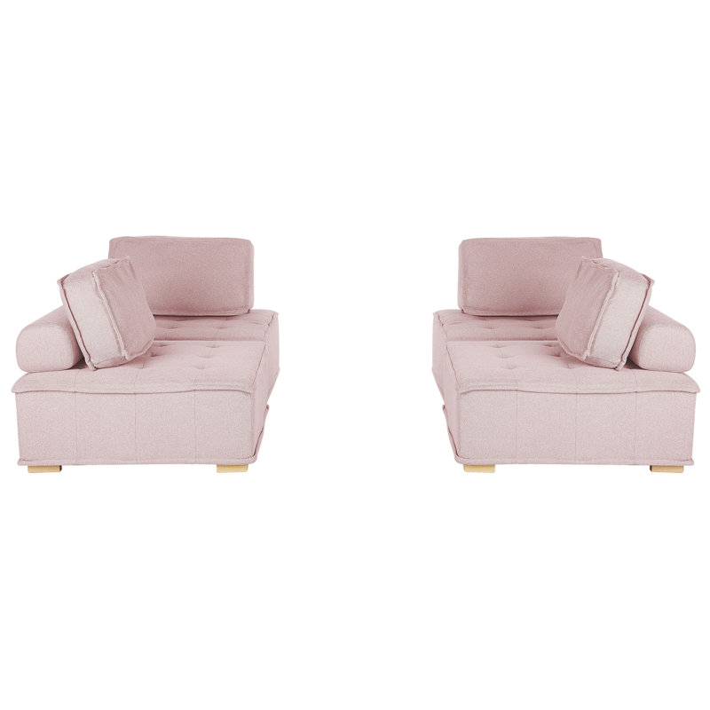 Carolus 6 - Piece Living Room Set, Pink