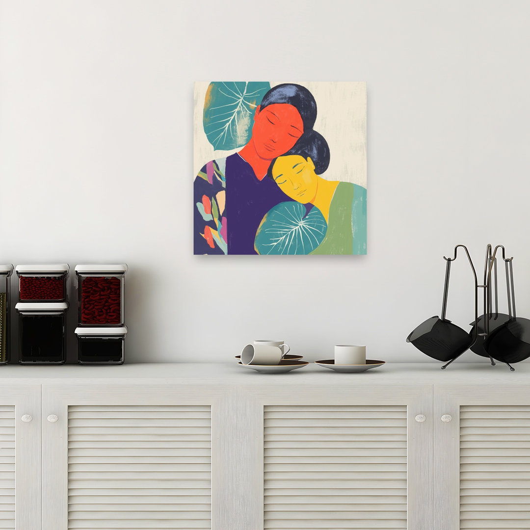 Peaceful Embrace Colorful Modern Peaceful Nature Landscape Wall Art Print