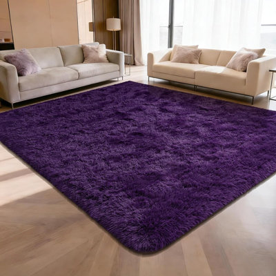 Grands tapis à poils longs mauves pour le salon, tapis doux pour la chambre à coucher, envers antidérapant, tapis décoratif à ressorts pour une utilisation quotidienne, idéal pour les endroits très passants à l'intérieur, saison scolaire surprise