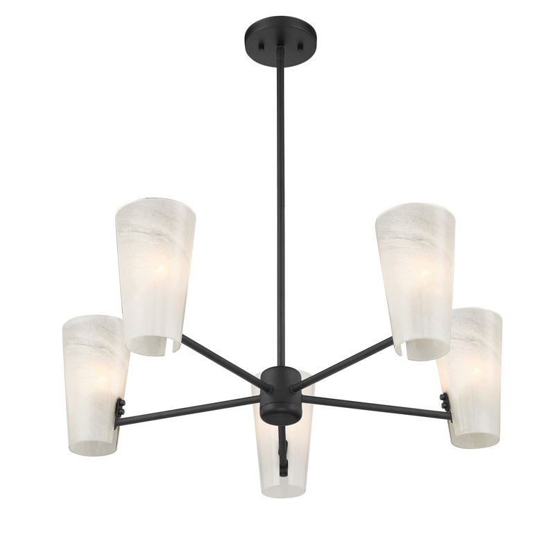 Dupuis Chandelier in Matte Black, Matte Black