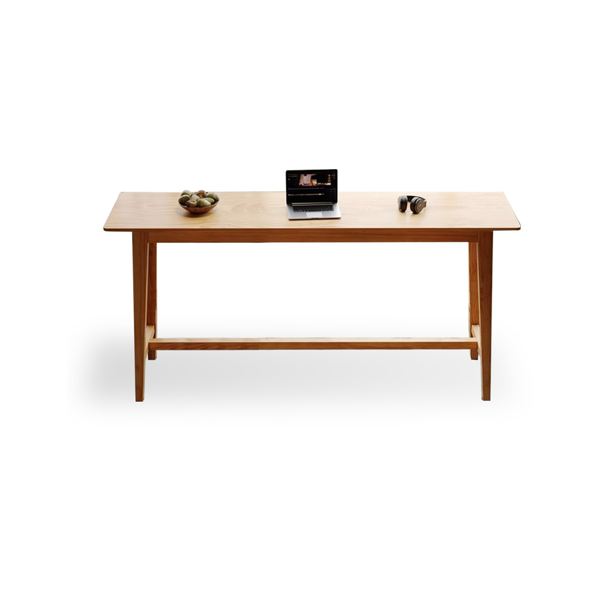 George Oliver 62.99" Burlywood Rectangular Solid Wood Bar Table ...