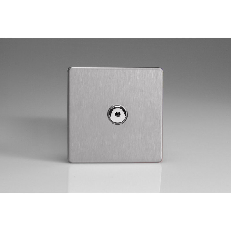 Wall Mounted Dimmer, Brushed Steel