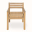 Ensemble de 2 chaises de jardin rustiques en bois d'acacia et osier