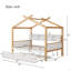 Cadre de lit en bois original en bois avec étagère de rangement pour enfants ou chambre d'amis-1353331537