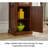 Vintage Corner Display Cabinet, Glass Door & Storage