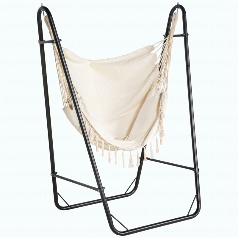 Chaise de hamac pour l'extérieur avec support en U Outsunny, Noir