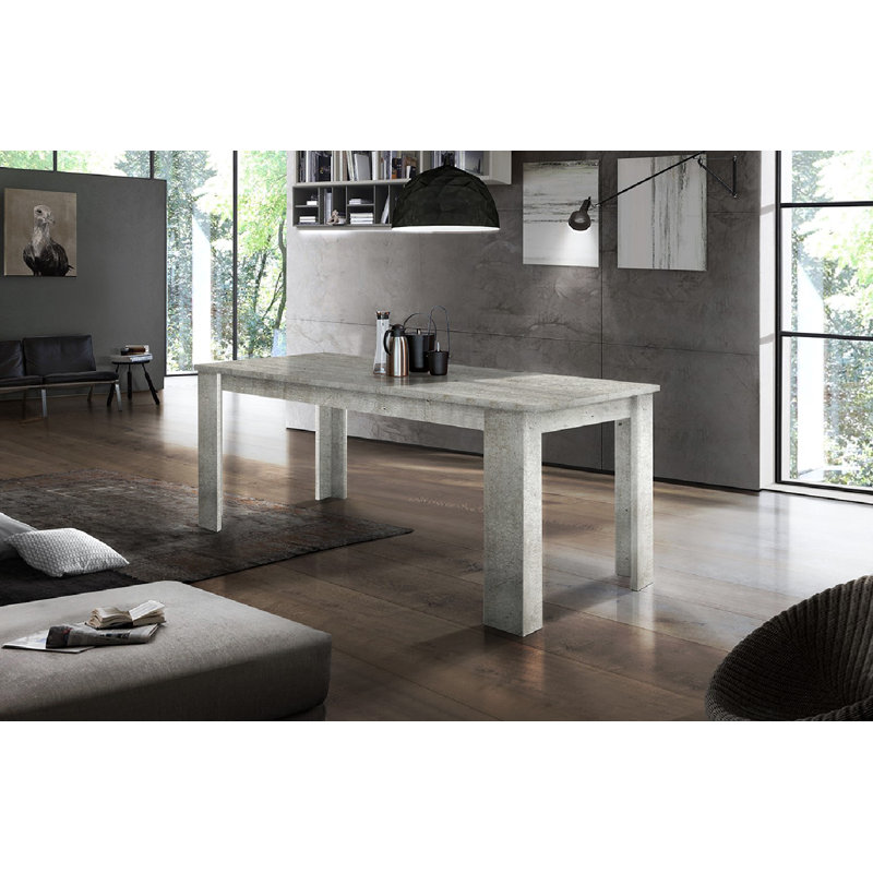 Goncalvo Dining Table, H75 x 160L x 90W, Cement