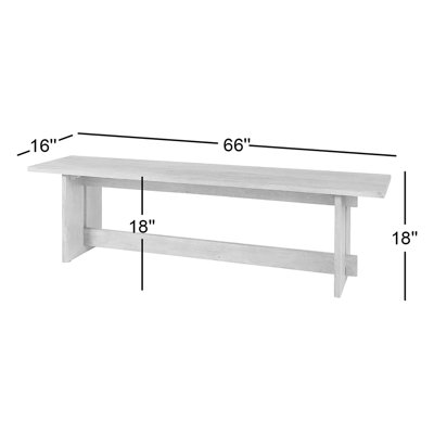 Banc en bois massif Dalina