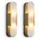Zaheda Dimmable LED solid brass Wall Mounted Sconce with Alabaster Shade