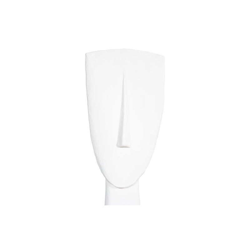 Cycladic Head Sculpture, Classic, White, 86" H x 33" W x 16" D