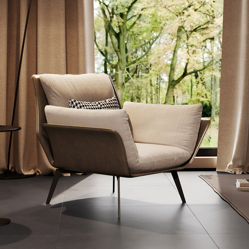 Breault, Brown Polyester Blend/Faux Leather