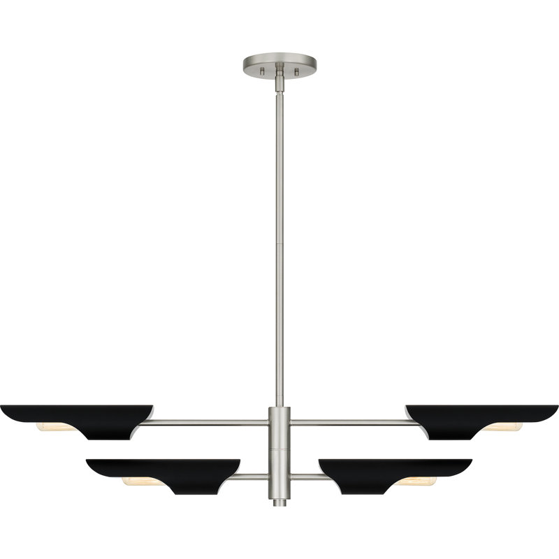 Gowanda 4-Light Brushed Nickel Island Light, Nickel brossé