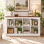 Organisateur de rangement Manis à 8 cubes avec moulures décoratives et accents de garniture arquée