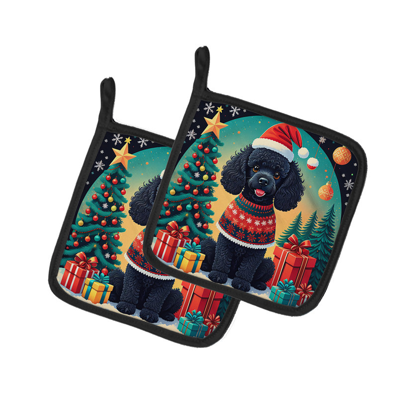 Paire de porte-pots de Noël jouets