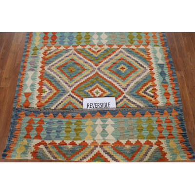 South Western Wool Kilim Oriental Rug 4x5