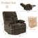 Velvet Recliner Manual Swivel Rocker Recliner For Adults,small Recliners For Small Spaces