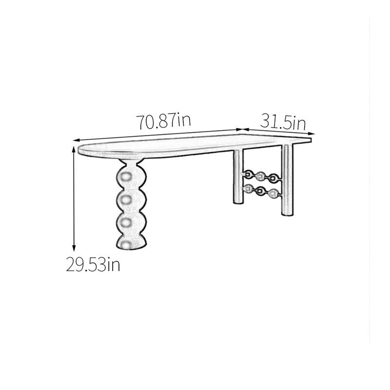 Fuqua, 29.53"H x 70.87"L x 31.5"W