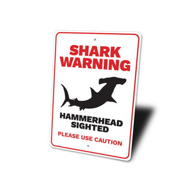 Shark Warning Caution Sign