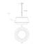 Luminaire suspendu 6 lumières Desert Flyer - Laiton satiné / noyer moyen