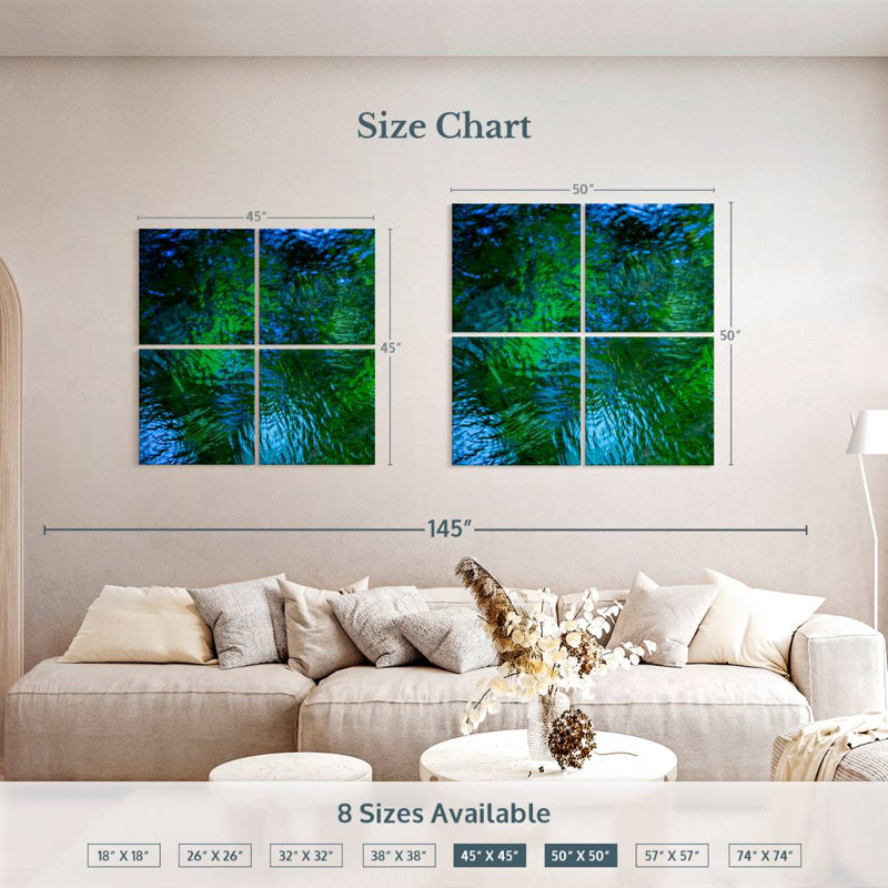 Monets Pool I, 50" H x 50" W