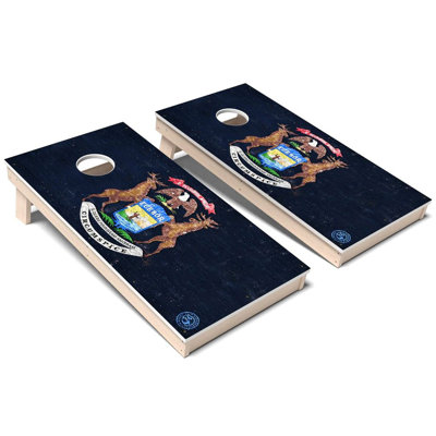 Michigan State Flag Full Color All-Weather Composite Cornhole Board Set
