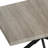 55.11'' -70.86"Retro Rectangular Stretch Dining Table, Grey Carole Top With Black Embossed Center Plate, Black Fine Sand Cross Iron Foot Base Dining Table, With Storage Box.