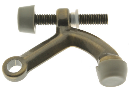 Solid Brass Hinge Pin Stop, Antique Brass